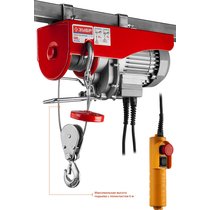 ЗУБР 0,5 т (без полиспаста 0,25 т), канатный, тельфер электрический ЗЭТ-500