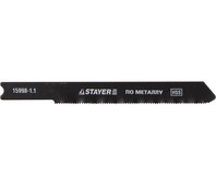 STAYER HSS, по металлу (0,5-1,5 мм), US-хвост., шаг 1.1 мм, 50 мм, 2 шт., полотна для эл/лобзика 15998-1.1_z01