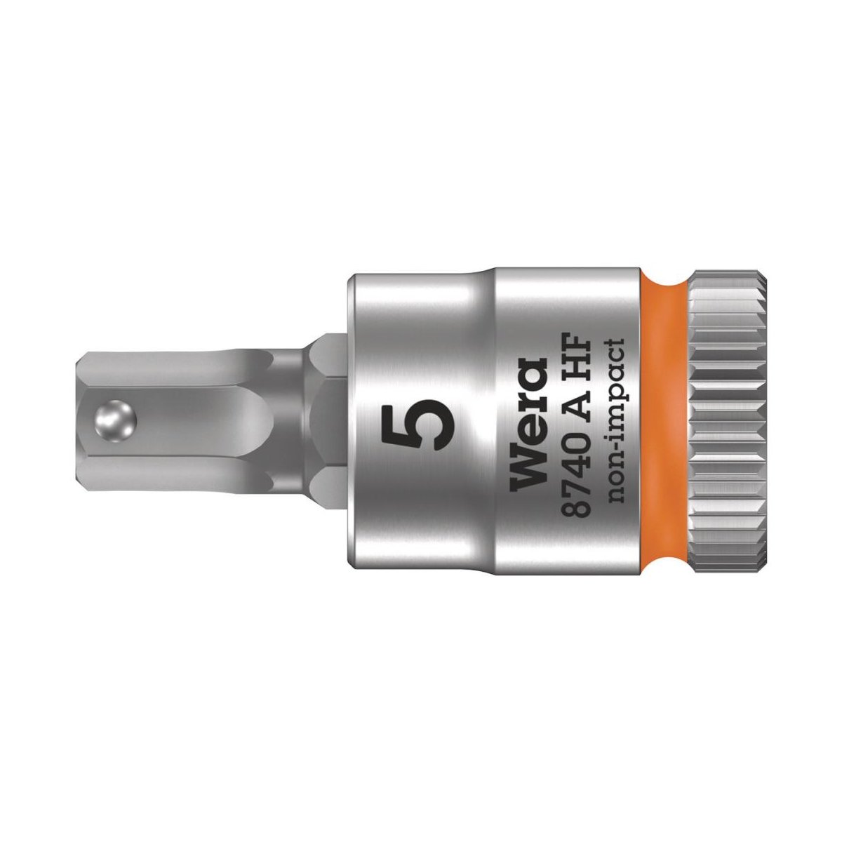8740 A Hex-Plus HF Zyklop Головка торцевая с вставкой-битой с внешним шестигранником, 1/4", с фиксацией, 5 x 28 мм