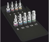 8740 C HF 1 Hex-Plus Zyklop Набор головок торцевых 60 мм с вставкой-битой с внешним шестигранником, 1/2", 9 пр., 4/5/6/7/8/10/12/14/17 x 60 мм