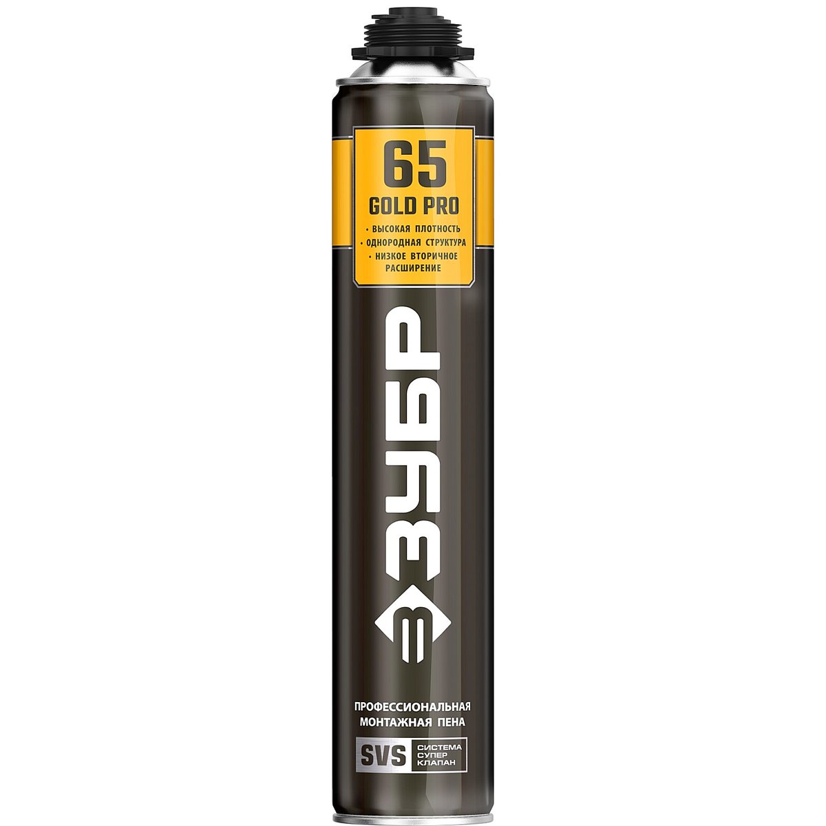 ЗУБР 850 мл, выход до 65 л, пистолетная, монтажная пена GOLD PRO 65 41157