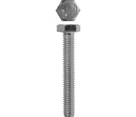 ЗУБР M6 x 80 мм, 3 шт., болт с шестигранной головкой DIN 933 4-303076-06-080