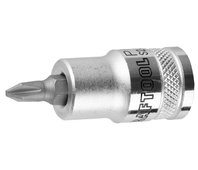 KRAFTOOL 1/2", 55 мм, S2 сталь, PH2, сатинированная, торцовая бита-головка INDUSTRIE QUALITAT 27901-2_z01