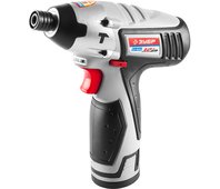 ЗУБР Li-Ion, 12 В, 1,5А/ч, HEX 1/4", 2 АКБ, БЗУ, ударный, 90 Нм, кейс, гайковерт аккумуляторный ЗГУА-12-Ли КНУ
