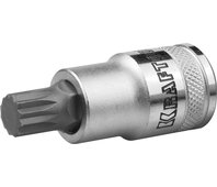 KRAFTOOL 1/2", 55 мм, S2 сталь, M10, сатинированная, торцовая бита-головка INDUSTRIE QUALITAT 27911-10_z01