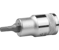 KRAFTOOL 1/2", S2 сталь, H4, сатинированная, торцовая бита-головка "INDUSTRIE QUALITAT" 27908-04