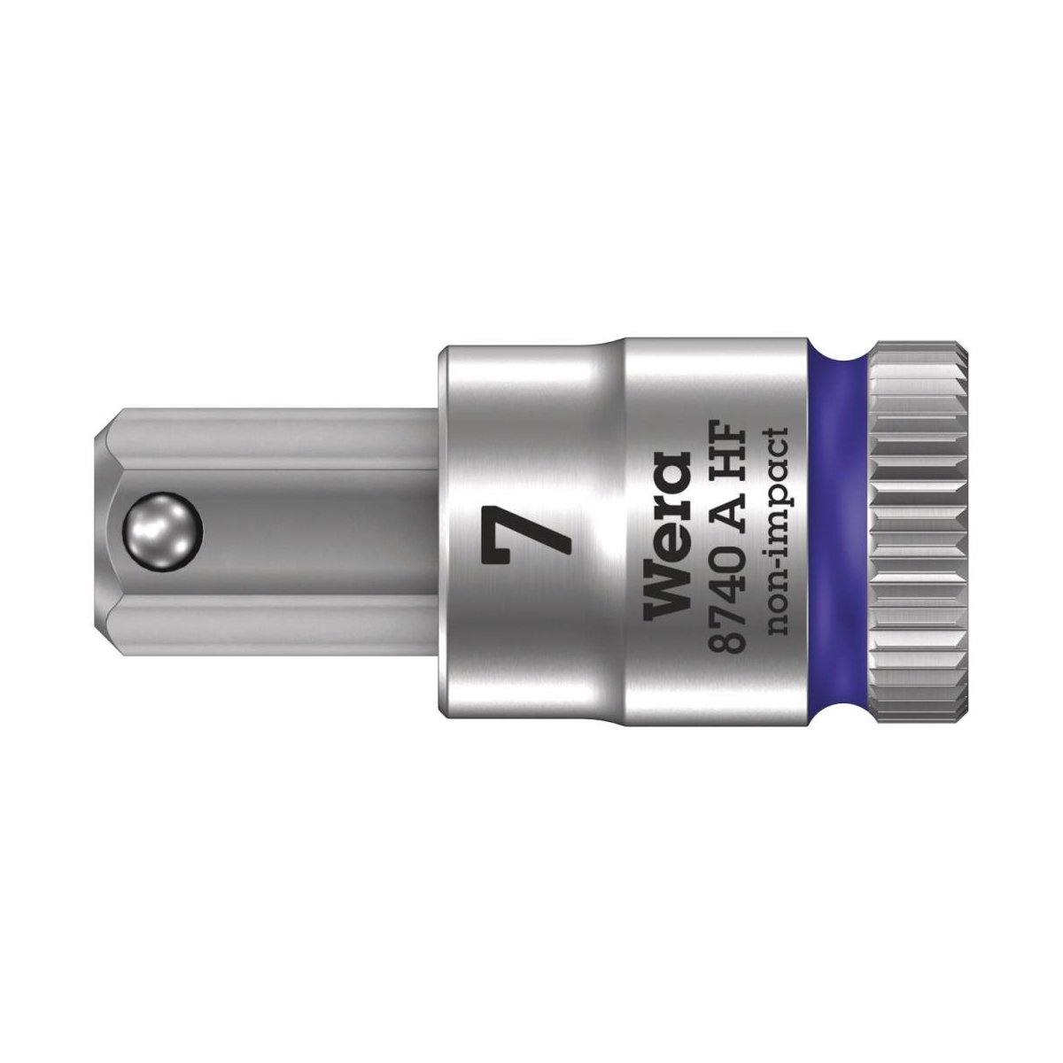 8740 A Hex-Plus HF Zyklop Головка торцевая с вставкой-битой с внешним шестигранником, 1/4", с фиксацией, 7 x 28 мм