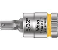 8740 A Hex-Plus HF Zyklop Головка торцевая с вставкой-битой с внешним шестигранником, 1/4", с фиксацией, 5/32" x 28 мм