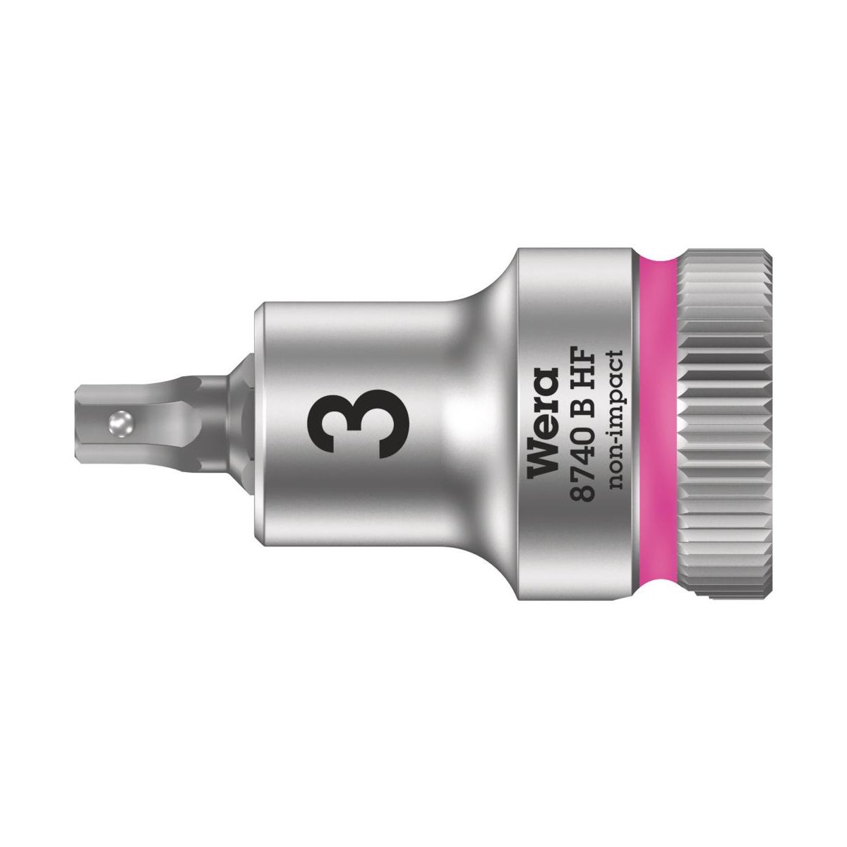 8740 B Hex-Plus HF Zyklop Головка торцевая с вставкой-битой с внешним шестигранником, 3/8", с фиксацией, 3 x 35 мм