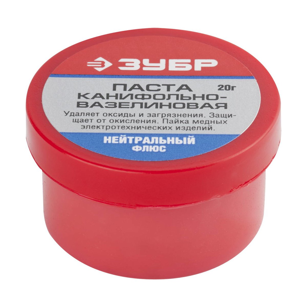 ЗУБР 20 гр., нейтральный, паста паяльная канифольно-вазелиновая 55475-020
