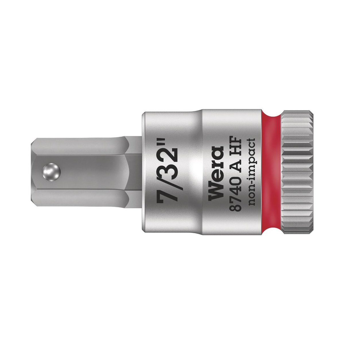 8740 A Hex-Plus HF Zyklop Головка торцевая с вставкой-битой с внешним шестигранником, 1/4", с фиксацией, 7/32" x 28 мм