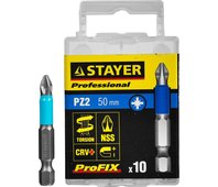 STAYER PZ2, 50 мм, 10 шт., биты ProFix Pozidriv 26223-2-50-10_z01