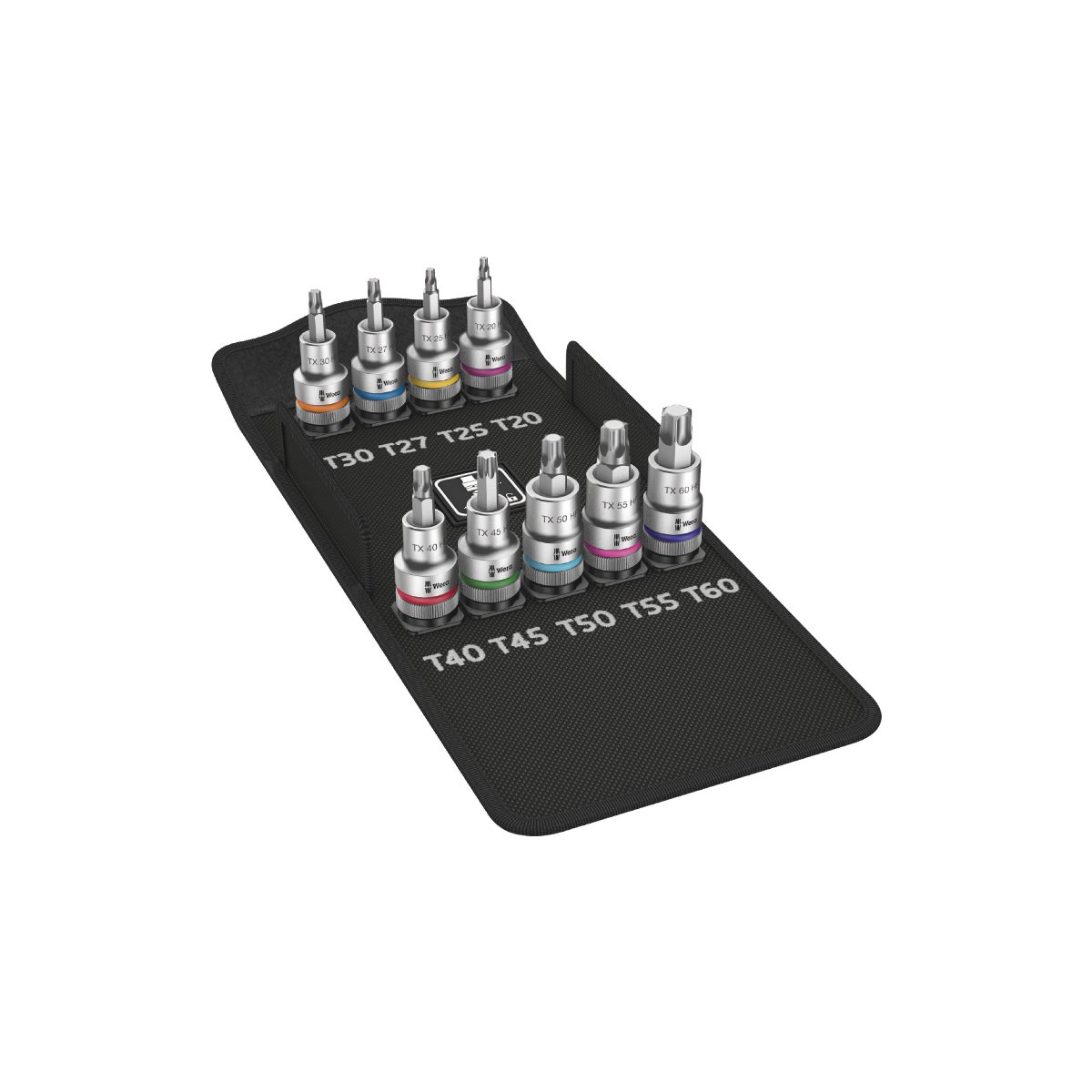 8767 C TORX® HF 1 Zyklop Набор головок торцевых с вставкой-битой, с фиксацией, 1/2", 9 пр., TX 20/25/27/30/40/45/50/55/60 x 60 мм