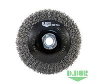 Щётка коническая гофрированная для УШМ, METAL Standard, 100xМ14 - S0.30 - RPM 12500 (арт. D10-MS-100-M14-030) "D.BOR"