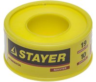 STAYER толщина 0,075 мм, плотность 0,40 г/см3, ширина 19 мм, фум лента 12360-19-040